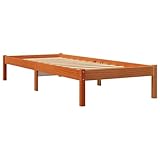 vidaxl giroletto marrone cera 90x200 cm in legno massello di pino