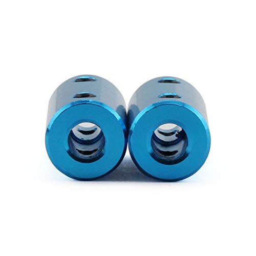 Zrm&E 2-Pack 5-5Mm Aluminium Alloy Couplings Shaft Diy Car Boat Airplane Model Shaft Fitting Accessory 3D Printers Parts Motor Rigid Coupler Connector Blue #TOP4