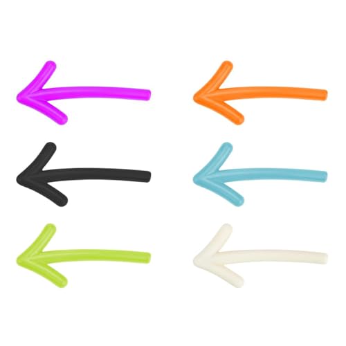 Hsthe Sea Lot de 6 aimants en Forme de Ballon en Forme de flèche, aimants colorés pour réfrigérateur, Bureau, Tableau Blanc et aimants de décoration de Surface métallique (Couleurs aléatoires)