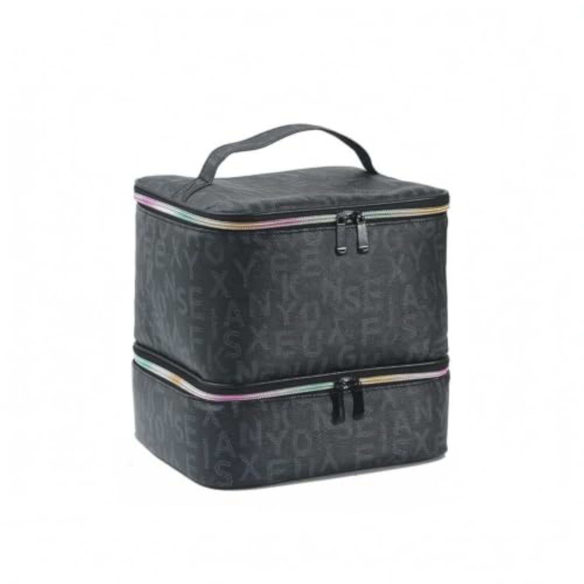 Double-Layer Two-Tier Makeup Bag, Travel Cosmetic Organizer