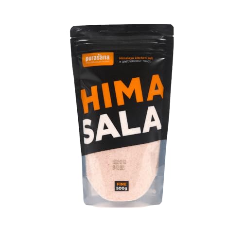 Purasana® Sel Rose de l’Himalaya Fin – 100% Naturel & Non Raffiné – Riche en Minéraux – Recharge de 500 g – Idéal pour Assaisonnement & Cuisine