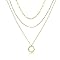ZHITENG Collana Donna, Impilabile Strati Collana Girocollo Donna Catenina con Cerchio Ciondolo Dainty Collanine Regolabili Collane Moda Gioielli, Regali per Donne Ragazze Eleganti e Perfetto (Oro)