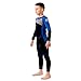 Kids Wetsuit for Boys Toddlers by Scubadonkey | Wetsuit for Kids in 2.5mm Neoprene UPF 50+ | Meets CPSC Safety Requirements (Grey/Blue, 2)