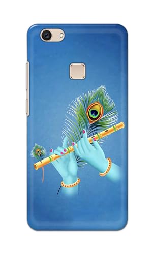 Image of PRINTFIDAA Printed Hard Back Cover Case for Vivo V7+ | Vivo V7 Plus | Vivo Z10 Back Cover (Flute in Krishna Hands) -112