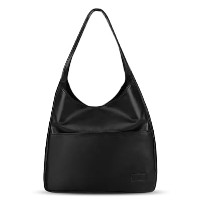 AYESY Borse a Spalla, Annata Spalla Borsa a Tracolla da Donna, Bag con Chiusura Magnetica Pelle Grande, Capacità Borsa Sottobraccio da Donna Bag Tracolla Ragazza Nera
