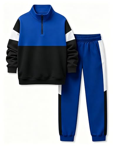 Image of Toddler Boy Clothes Long Sleeve Hoodie Sweatsuits Tops and Pants 2Pcs Boys Fall Winter Outfits Set