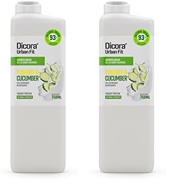 Dicora Urban Fit Gel de Baño Proteins Yogurt & Pepino 750 ml (Paquete de 2)