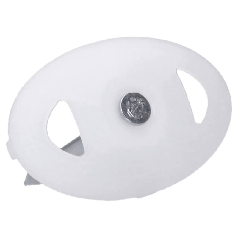 200 Stück Nagelscheiben Ø 3x40 mm mit Montagenagel Stahl oval Weiß