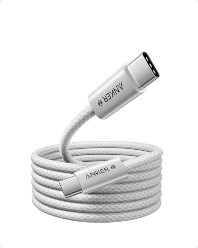 Anker Zolo Câble USB C vers USB C, 240W Câble usb c Charge Rapide, Tressé et Résistant à la Poussière, Connecteur Fin, pour iPhone 17/17 Pro/17...