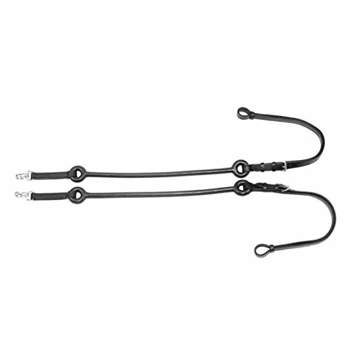 Umbria Equitazione Redini Elastiche in Cuoio con tiranti in Gomma Redini