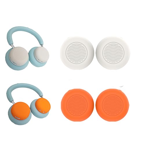 �V���R���J�o�[ CMF by Nothing Headphones Pro �C���[�N�b�V�����Ή� - �h�� ����~�� 360°�t���ی� 2�g�̃p�b�P�[�W (�z���C�g�I�����W)