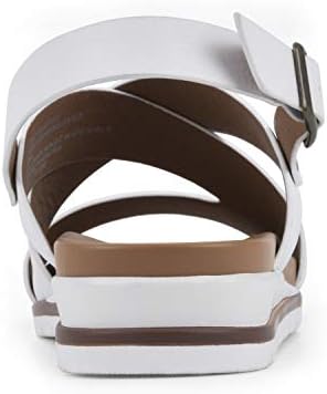 White Mountain Women's Discover White/Smooth Size 7M Wedge Sandal, 7 | Image 4