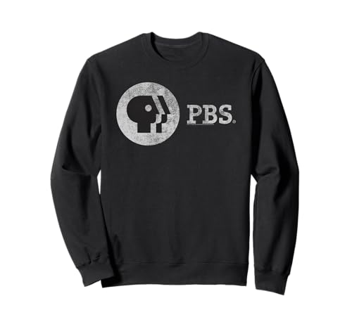 Photo de PBS Distressed Vintage Logo Public Broadcasting Service Sweatshirt