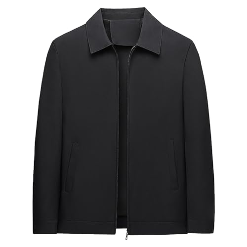 Veste coupe-vent pour homme ZDJSWJ à col rabattu : manteau léger et décontracté chic