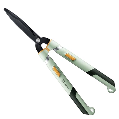 PrunePro Extendable Hedge Shears (27'-35') Wavy Stainless Steel Blades | Teflon Coated for Smooth...