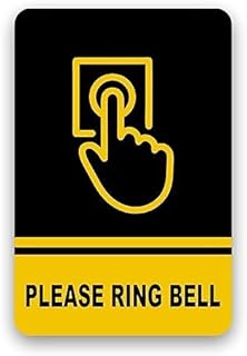 SHIVOID® The Bell Sign Sticker for home, clinic, office, shop, Hospital, Scratch Resistant (6 x 4 inches) Pack of 2 Price In India