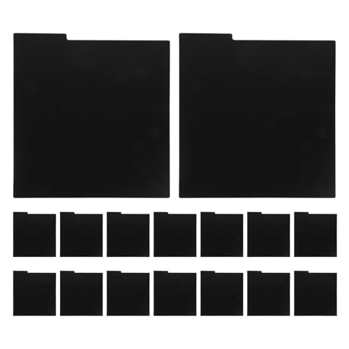 BAZEITFLOW 16 St Vinyl Record Organizer Dividers med Indexflikar Flexibla och Plastseparatorer för Album och Dokument Svart Kompatibla med Flera Albumformat för Hem och Musikstudio