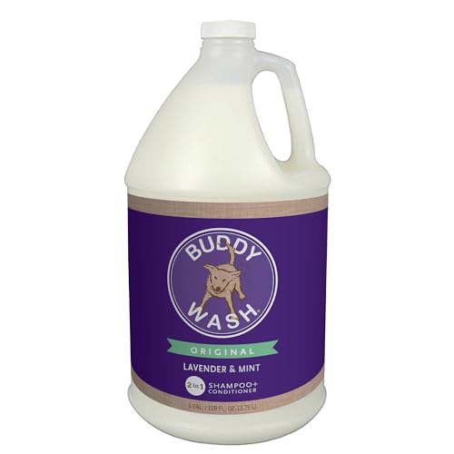 Buddy-Wash-2-in-1-Dog-Shampoo-and-Conditioner-for-Dog-Grooming-Lavender-Mint-1-gal-Bottle - Cucciolini Doodles   Buddy-Wash-2-in-1-Dog-Shampoo-and-Conditioner-for-Dog-Grooming-Lavender-Mint-1-gal-Bottle