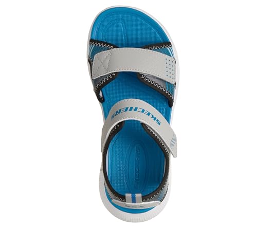 Basket Skechers Garçon Microspec-Splash en taille 27.5 EU gris et bleu - 3