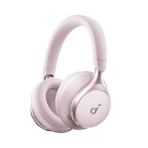 soundcore Space One da Anker Fone De Ouvido Bluetooth 5.3, Headset Gamer, Headphone Bluetooth Over-Ear, 40H de Reprodução, Hi-Res LDAC, Controle via App, Chamadas Claras, Ajuste Confortável, Rosa