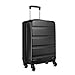 Produktbild KONO Handgepäck Koffer Leicht Reisekoffer mit Rollen und TSA Schloss, Klein Koffer Trolley Handgepäck Flugzeug 55x38x20cm (Handgepäckkoffer, Schwarz)