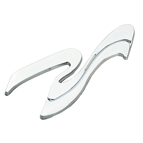 Image of 2X SEA RAY SEARAY SR Wave Logo Emblem Badge NAMEPLATE New 6-1 /4 inch Long Genuine (Chrome)