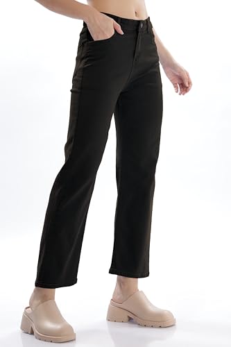 Image of RAGZO Relaxed Fit Jeans for Women || Women High Waist Jeans Pants || Flare Denim Jeans || Loose Fit Jeans for Women