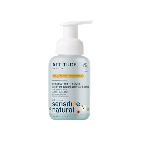 ATTITUDE 2-in-1 Natural Hair and Body Foaming Wash Baby Cover