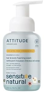 ATTITUDE 2-in-1 Shampoo and Body Wash for Baby, EWG Verified, Plant- and Mineral-Based Ingredient...