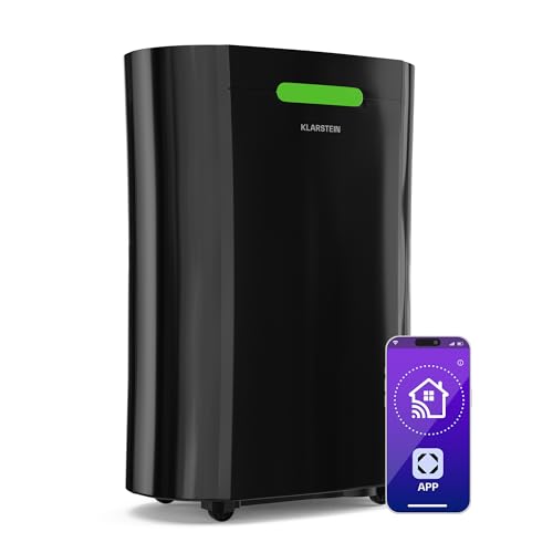 Klarstein AeroDry Smart 12l - Deumidificatore,12L/g, Serbatoio da 2,5L, WiFi, App & Alexa Control,...