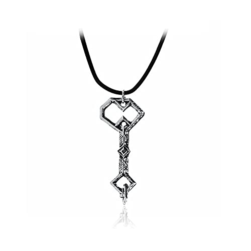 Luunay Bijoux Européens Et Américains Le Seigneur des Anneaux Le Hobbit Chêne Bouclier Trésor Clé Rétro Pendentif Collier Bijoux pour Hommes Cover