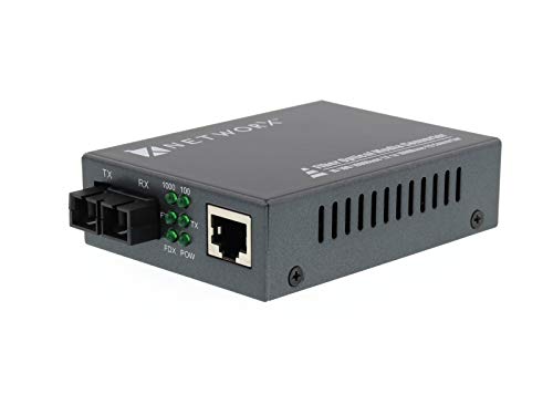 Networx Gigabit Fiber Media Converter - UTP to 1000Base-LX - SC Multimode, 550m, 1300/1310nm