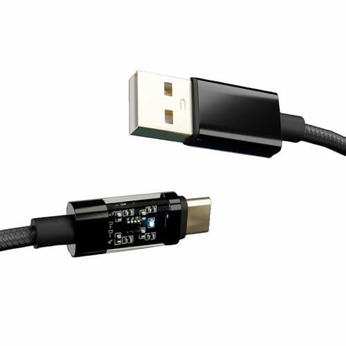 Image of Vismac 60W USB to Type-C Double Braided Fast Charging & Sync Cable with LED Indicator and Gold-Plated Connectors(1.2M).