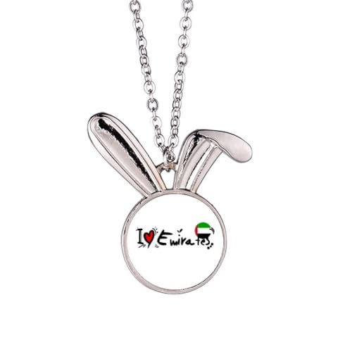 Collier cœur I Love Erates : le cadeau idéal avec drapeau gravé