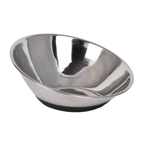 Our Pets Tilt A Bowl Stainless Steel Sloped Style Dog Bowl for Easy Feeding, Small, 5.9 x 6 x 2.3