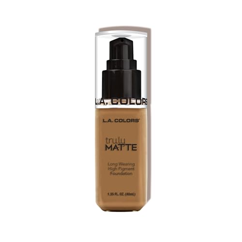 L.A. COLORS Truly Matte Foundation, Warm Caramel CLM362