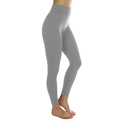 YFZCLYZAXET Pantalon Mujeres Otoño Invierno Cintura Alta Leggings Elásticos Fitness Running Pantalones Deportivos Color Sólido Pantalones Activos Negro Blanco Vino Rojo L Lightgray Cover