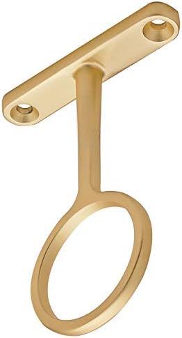 Sturdy Steel Center Closet Rod Support Bracket for Standard 1-5/16" Diameter Closet Rods (3, Matt Gold)