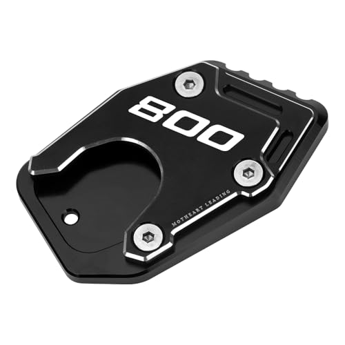 MotHeart Motorcycle Kickstand Enlarger Footplate For VFR800X Crossrunner 2015-2023 CNC Aluminum Stable Parking Outdoor Durable Kickstand Pad vfr800x Accessories (Black)