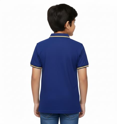 Image of Cloth Theory Boys Cotton Polo T-Shirt for Kids Regular Fit Half Sleeve Casual Summer Polo Neck T-Shirt