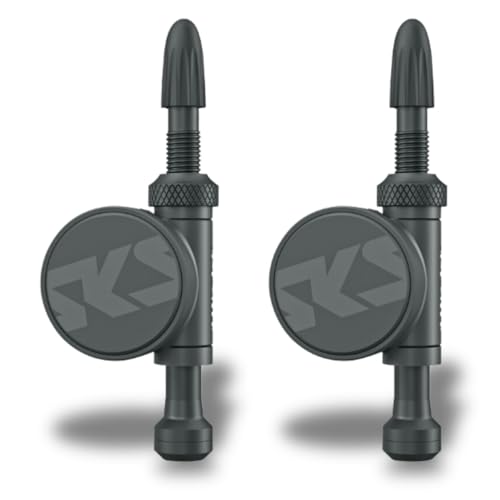 SKS GERMANY AIRSPY TL SET STANDARD 60MM Reifendrucksensor f&uuml;r Fahrr&auml;der (f&uuml;r Tubeless-Reifen, Digitalmanometer, staub- und wasserdicht, In-App-Alarm bei Druckabweichung), schwarz