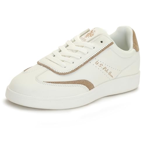 Image of U.S. Polo ASSN. Renata Off White Sneakers Shoes with Premium Upper