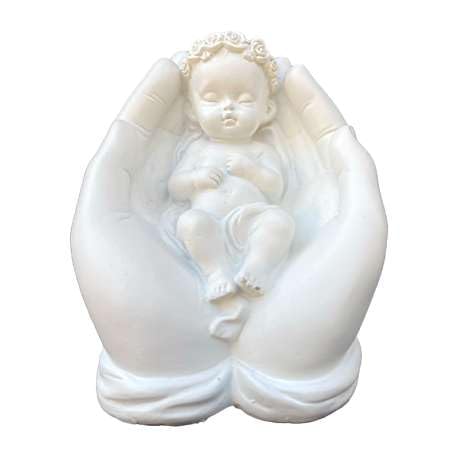 Figurine Bébé Ange Miracle Monde Féérique statuette de collection aux détails sculptés