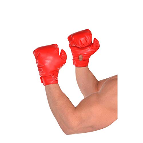 Knockout Red Boxing Gloves for Adults - (1 Set) - Perfect for Halloween, Themed Parties & Events
