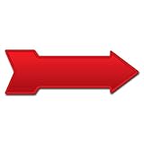 SignMissionデカールアートレッドデカール屋内/屋外装飾61.02cm方向ステッカービニールウォールデカール