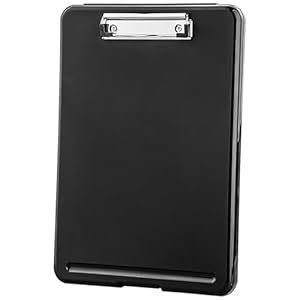 ZCZN Plastic A4 Form Storage Box Case, Clipboard Case, Suitable for School,Utility,Industrial Office, Medical Personnel,Black
