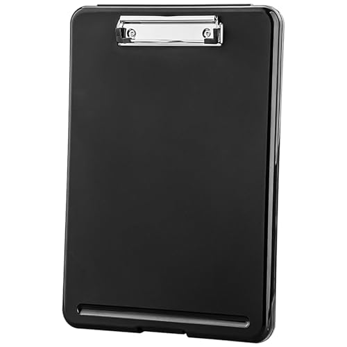 ZCZN Clipboard with Storage, Foldable Storage Clipboard, Nursing Clipboard for School, School, Office, Jobsite or Medical Staff, 9.84 x 13.78 Inches, Black image 1