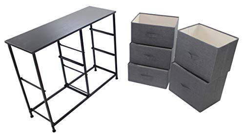 Sorbus Dresser With 5 Drawers - Furniture Storage Tower Unit For Bedroom, Hallway, Closet, Office Organization - Steel Frame, Wood Top, Easy Pull Fabric Bins (Black/Charcoal) #TOP7