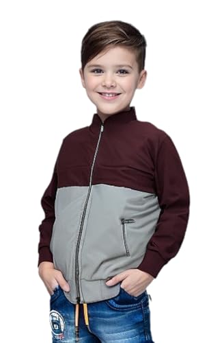 Image of HRKK Kids Windcheaters Solid Polyester Blend Jackets for Boys and Girls |
