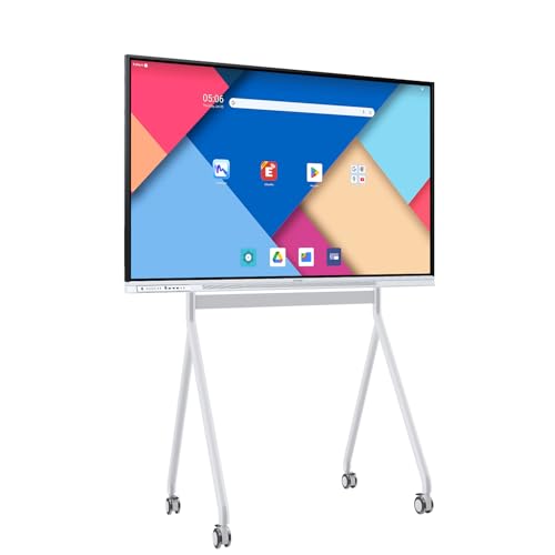 Image of Smart Board with Mobile Cart, 65 Inch Digital Whiteboard for Classroom and Office, NewBoard 4K Interactive Whiteboard with Google EDLA-Certified, Android 14, 8+64 GB, Google Play